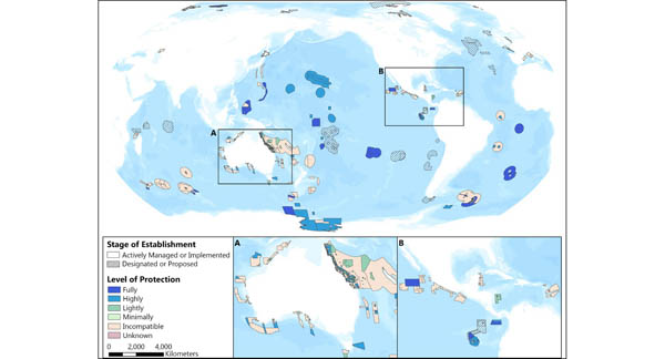 Aires marines protégées dans le monde